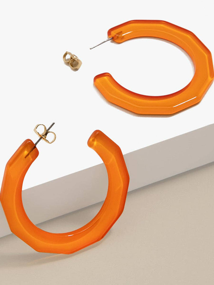 Large Textured Hoop Earring