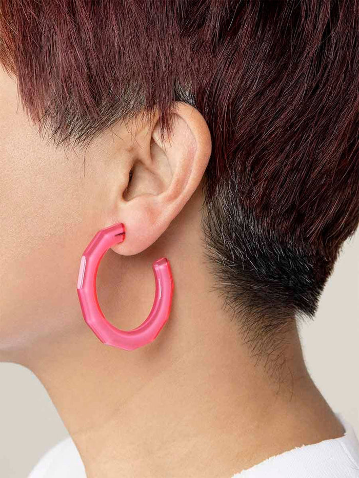 Large Textured Hoop Earring