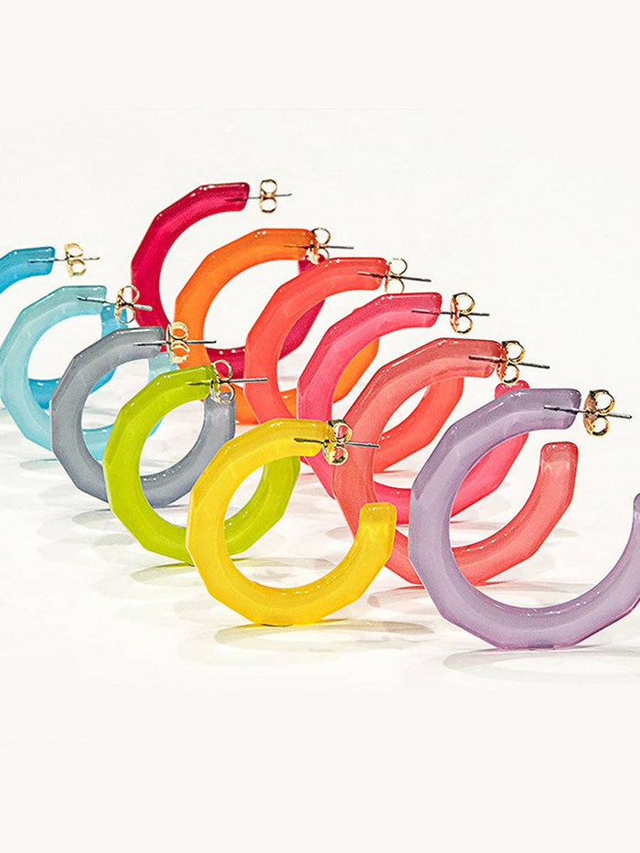 Large Textured Hoop Earring
