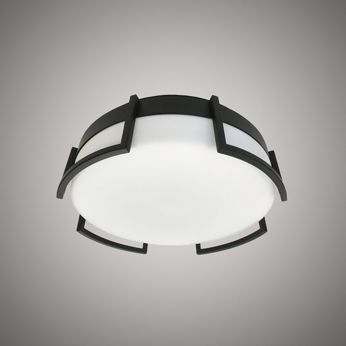 Led 15-in Flush mount Matte Black  Dimmable 37W