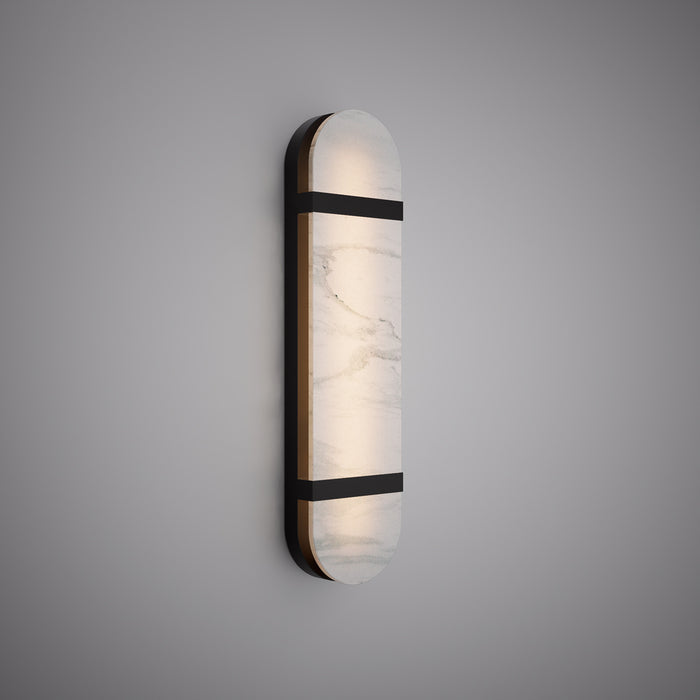 Led 18-in wall/Vanity light Black  Dimmable 30W