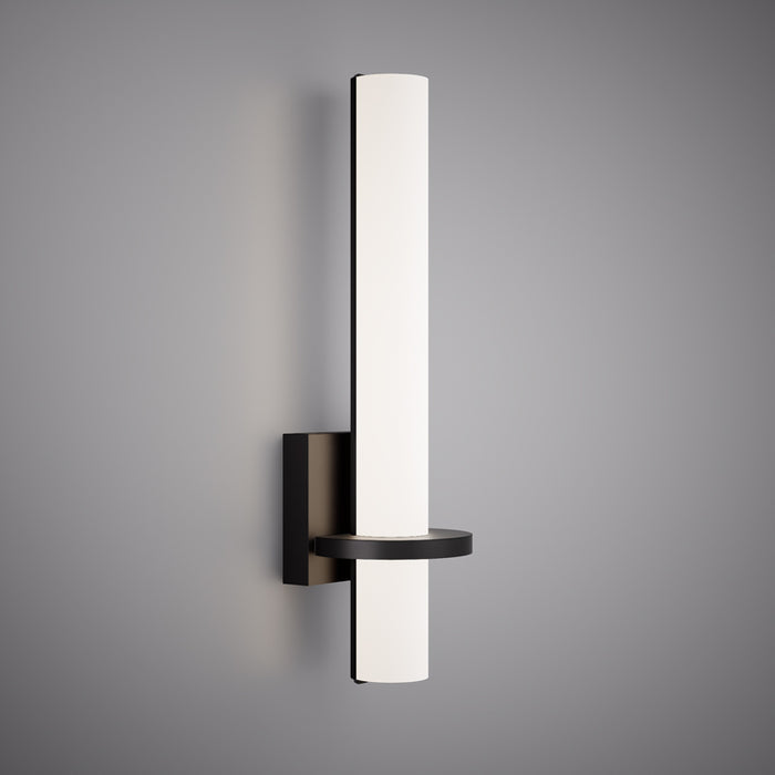 Led 18-in Wall Sconce Matte Black  Dimmable 13W