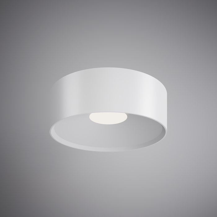 Led 4-in flush mount Matte White  Dimmable 15W