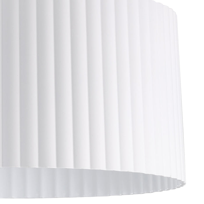 Leilani 11-inch 1-light Brushed Nickel Semi-Flush Mount with Matte White Metal Shade