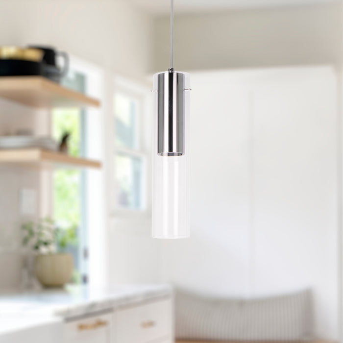 Lena 3-in Steel Pendant