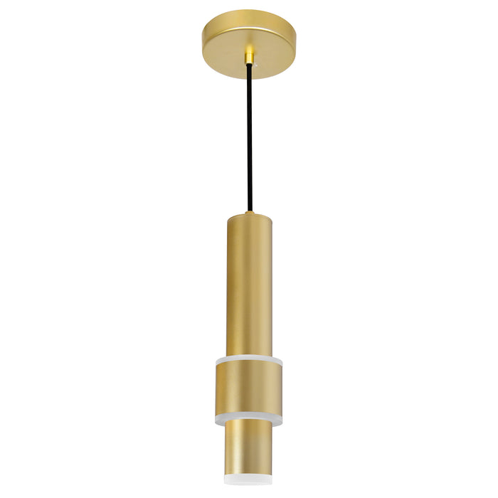 Lena Pendants Satin Gold Integrated LED 5in
