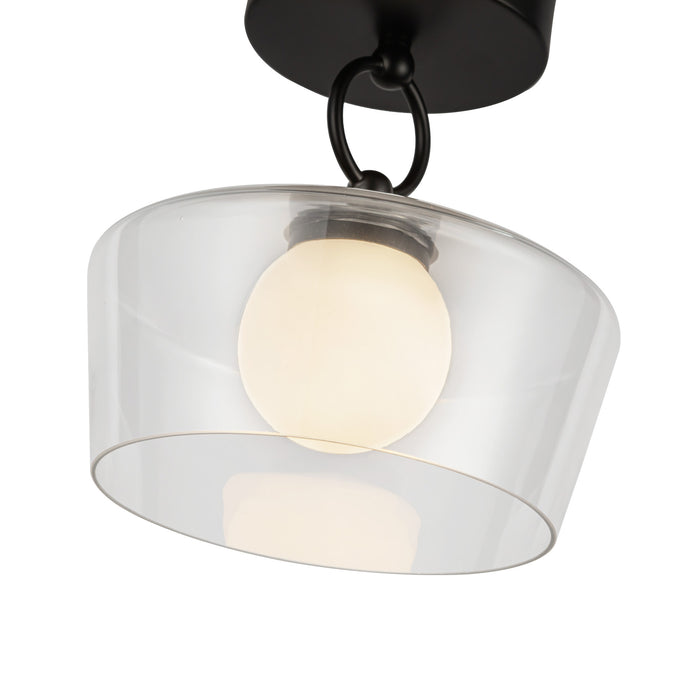 Leota 8-in Steel Semi-Flush Mount