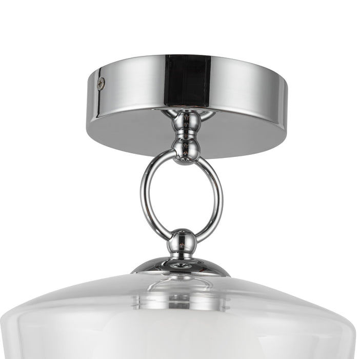 Leota 8-in Steel Semi-Flush Mount