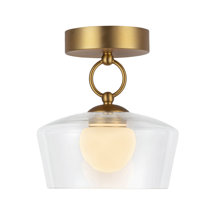 Leota 8-in Steel Semi-Flush Mount