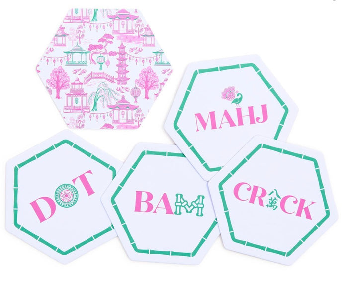 Let's Mahj Set of 24 Heavyweight Paper Coasters