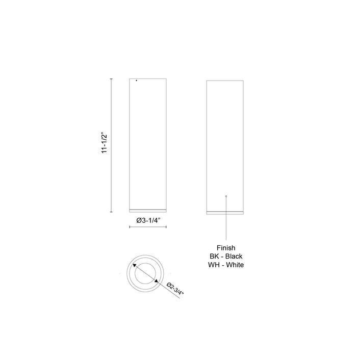 Lorna 11-in (3-in Dia.) Aluminum Flush Mount