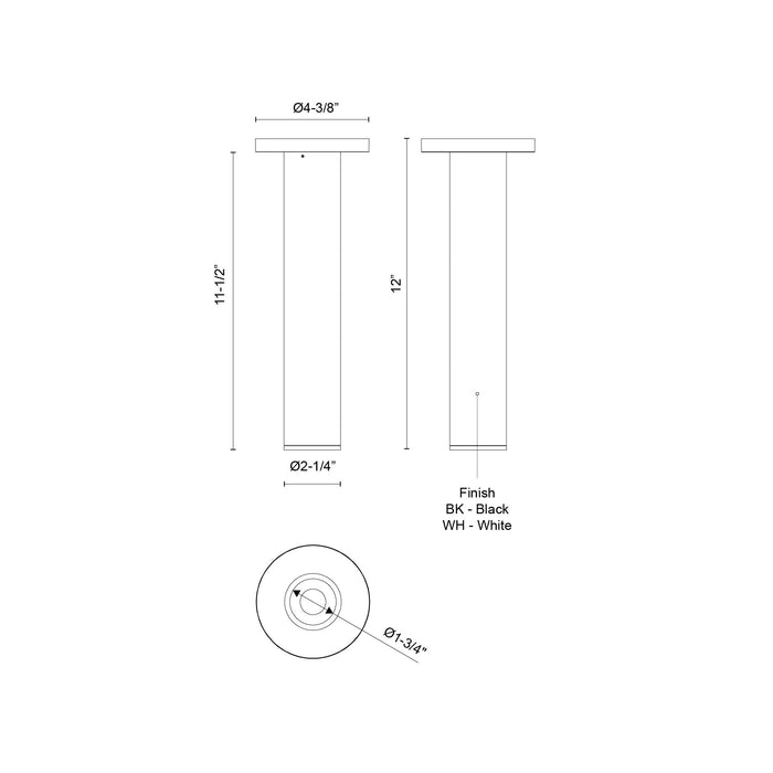 Lorna 12-in (2-in Dia.) Aluminum Flush Mount