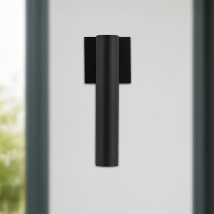 Lorna 12-in (2-in Dia.) Aluminum Outdoor Wall Sconce