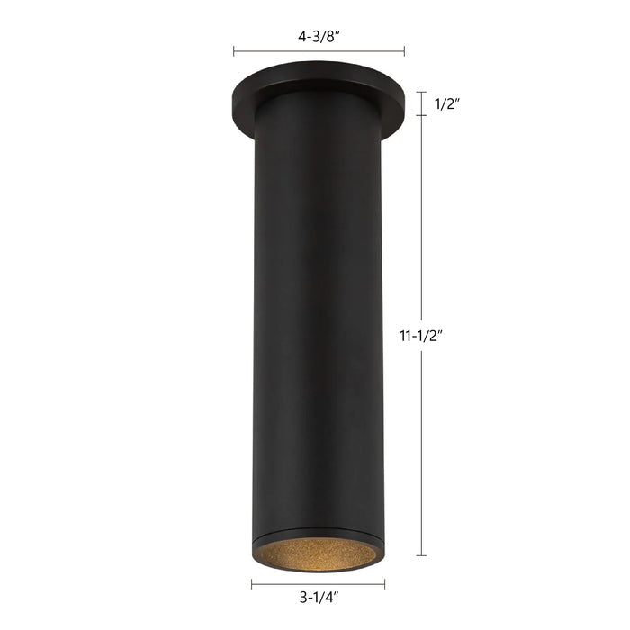 Lorna 12-in (3-in Dia.) Aluminum Flush Mount