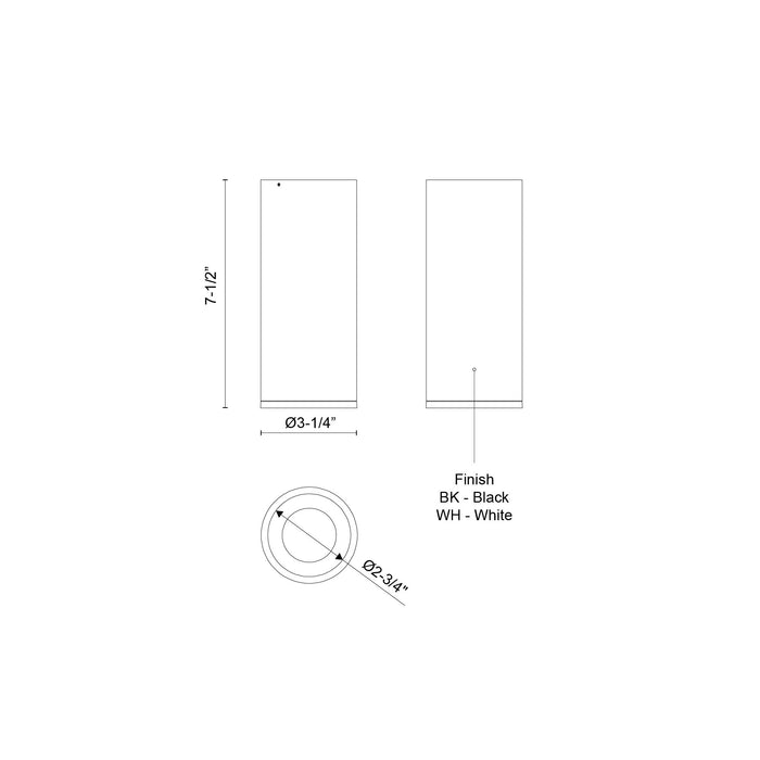 Lorna 7-in (3-in Dia.) Aluminum Flush Mount