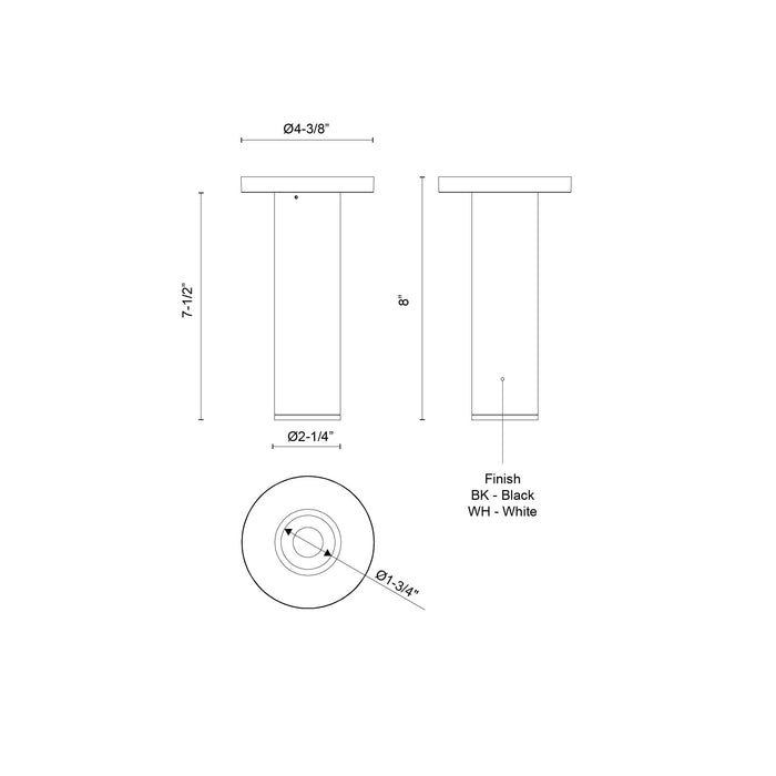 Lorna 8-in (2-in Dia.) Aluminum Flush Mount