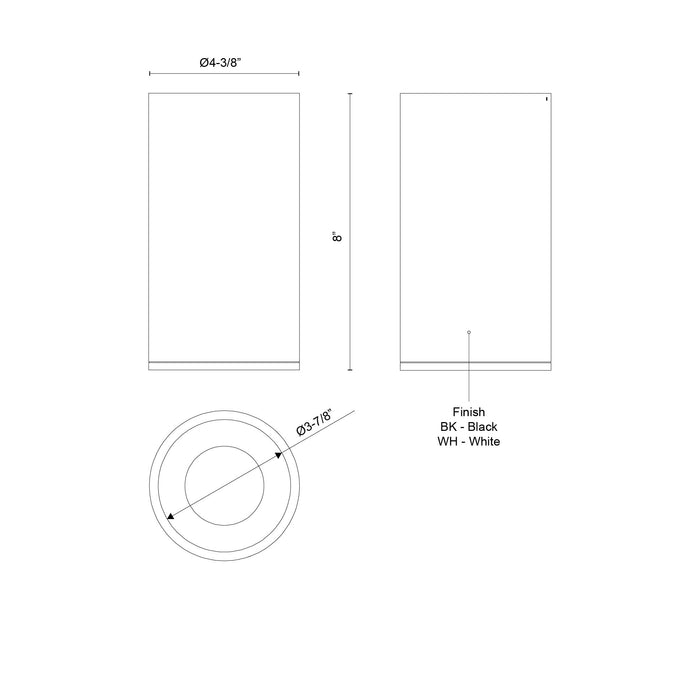 Lorna 8-in (4-in Dia.) Aluminum Flush Mount
