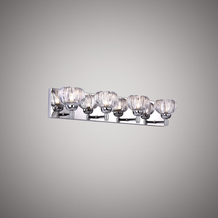 4 Lights Lotus 24-in Vanity Light Chrome  Dimmable 200W