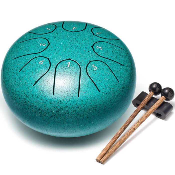 Lronbird Steel Tongue Drum 6 Inch 8 Notes Rain Drum Style Gift