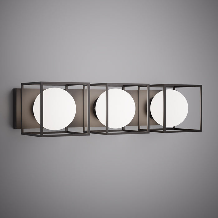 3 Lights Luna 3-light Vanity Light Matte Black  Dimmable 180W