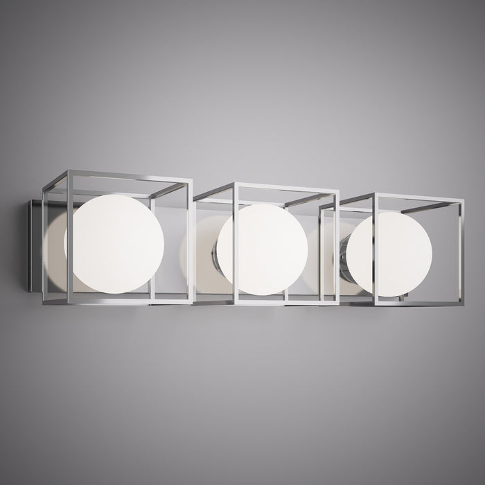 3 Lights Luna 3-light Vanity Light Polished Chrome  Dimmable 180W