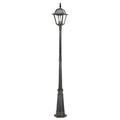 LUTEC Outdoor Solar Lamp Post Light, 300LM Waterproof, Aluminum, Brown, Dusk to Dawn for Garden, Patio, Yard