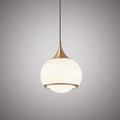 1 Lights Maggie 10-in Pendant Satin Brass  Dimmable 60W