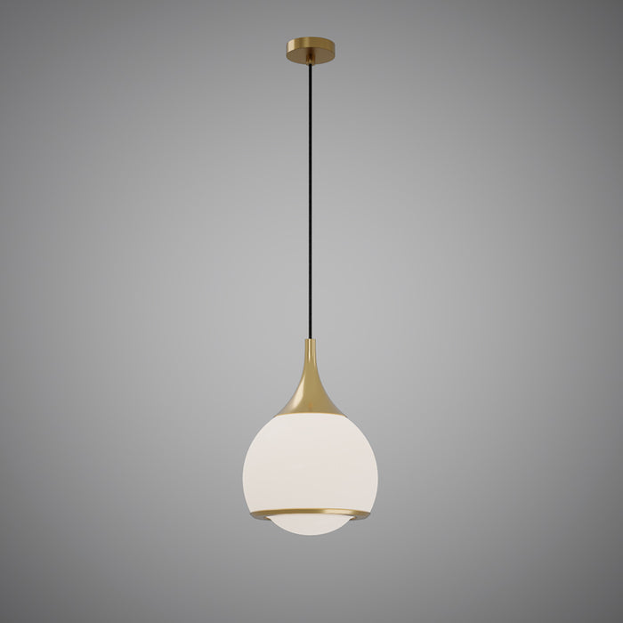 1 Lights Maggie 14-in Pendant Satin Brass  Dimmable 60W