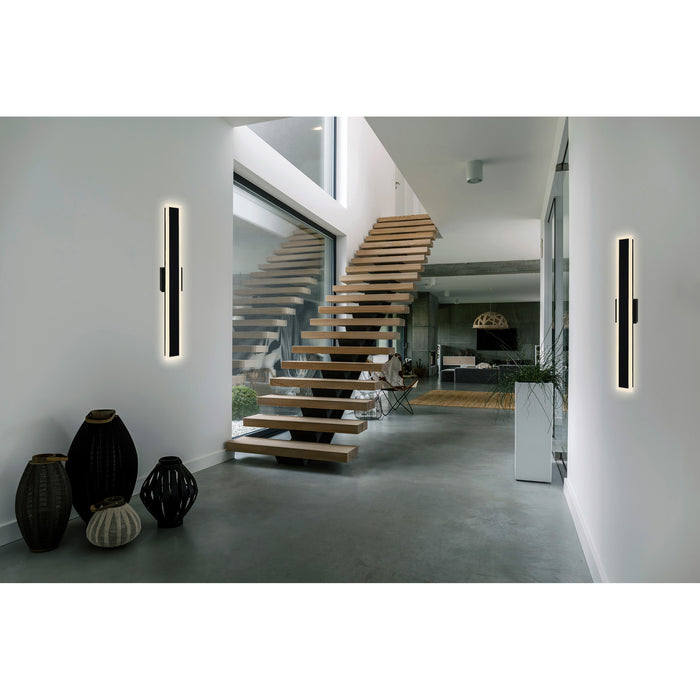 Malibu Outdoor Wall Lights 40in Black