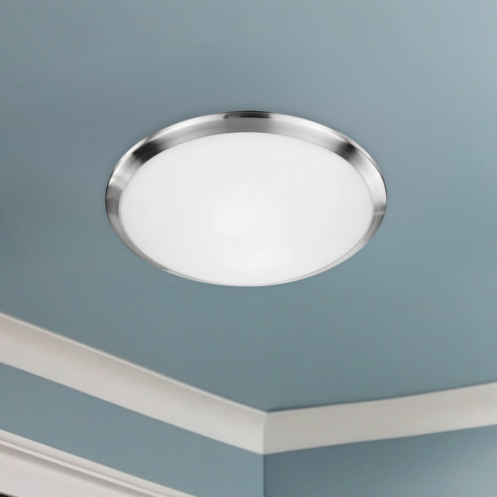 Malta 12-in 1 Light Steel Flush Mount