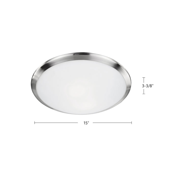 Malta 15-in 2 lights Steel Flush Mount