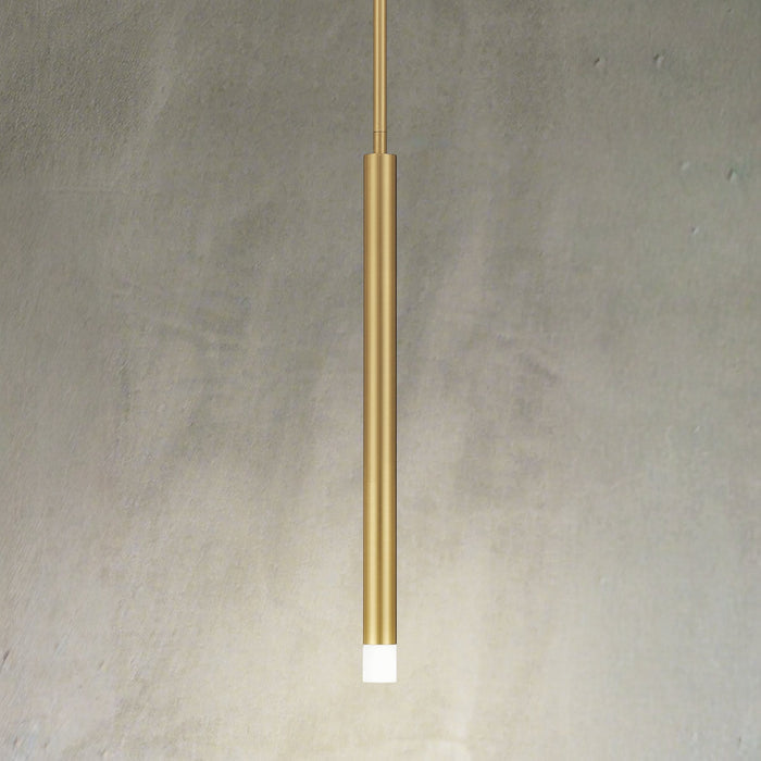 Manhattan 1-inch 1-light Brushed Gold LED Pendant Light