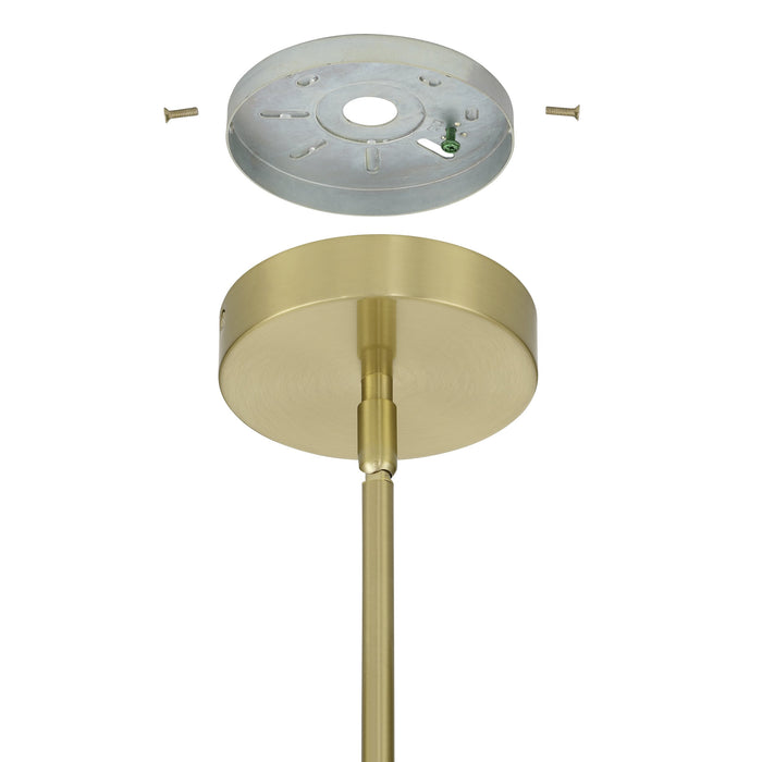 Manhattan 1-inch 1-light Brushed Gold LED Pendant Light