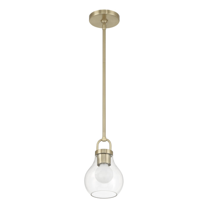 Mansfield 6-inch 1-light Champagne Gold Pendant Light with Clear Glass Shade