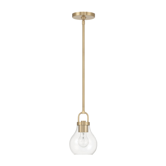 Mansfield 6-inch 1-light Champagne Gold Pendant Light with Clear Glass Shade