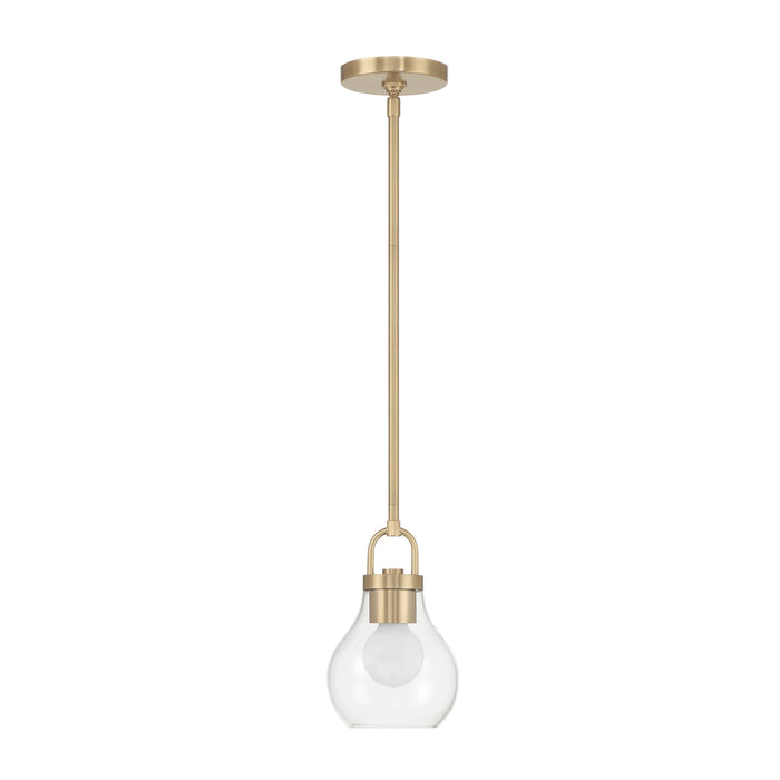 Mansfield 6-inch 1-light Champagne Gold Pendant Light with Clear Glass Shade