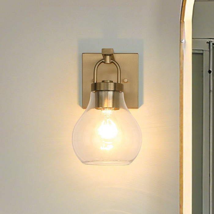 Mansfield 6-inch 1-light Champagne Gold Vanity Light with Clear Glass Shade