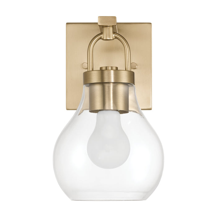 Mansfield 6-inch 1-light Champagne Gold Vanity Light with Clear Glass Shade