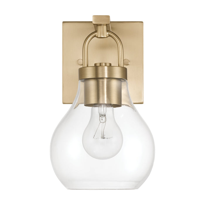Mansfield 6-inch 1-light Champagne Gold Vanity Light with Clear Glass Shade