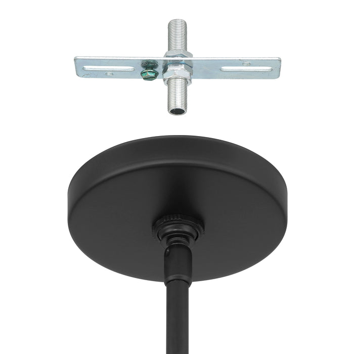 Mansfield 6-inch 1-light Matte Black Pendant Light with Clear Glass Shade