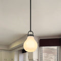 Mansfield 6-inch 1-light Matte Black Pendant Light with Opal Glass Shade