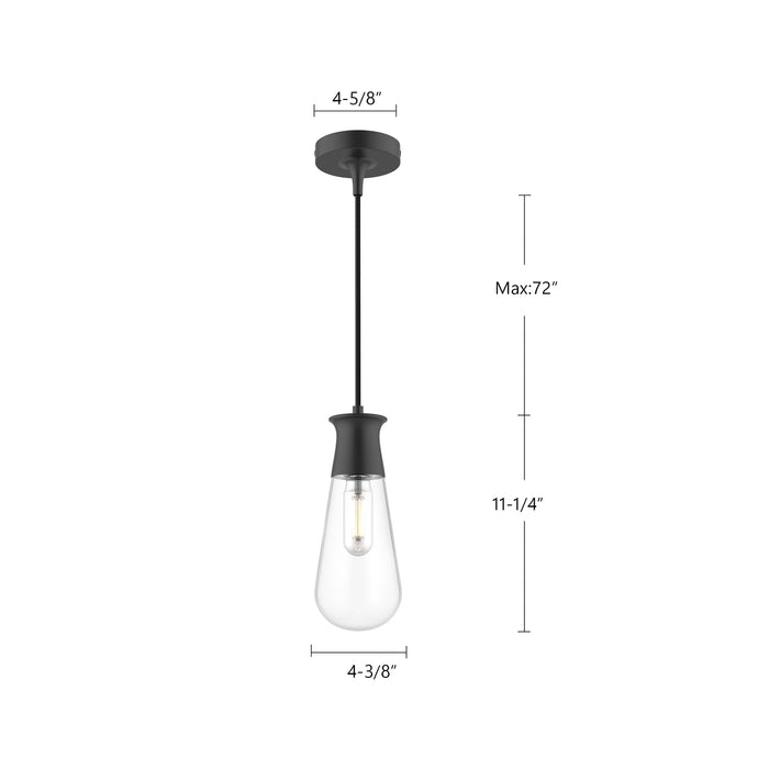 Marcel 4-in Steel Pendant