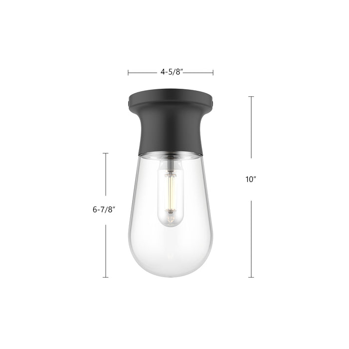 Marcel 5-in Steel Semi-Flush Mount