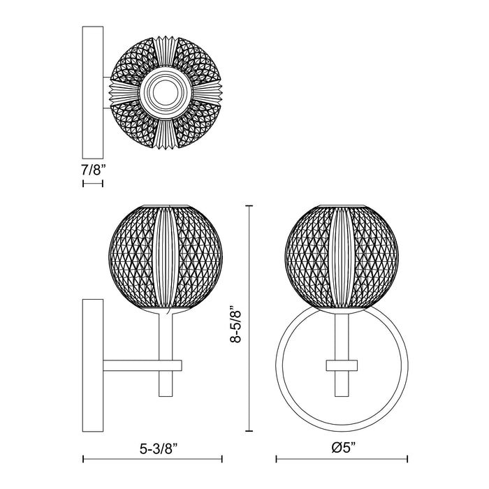 Marni 5-in Aluminum Vanity Light