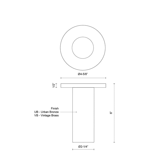 Mason 6-in Aluminum Semi-Flush Mount