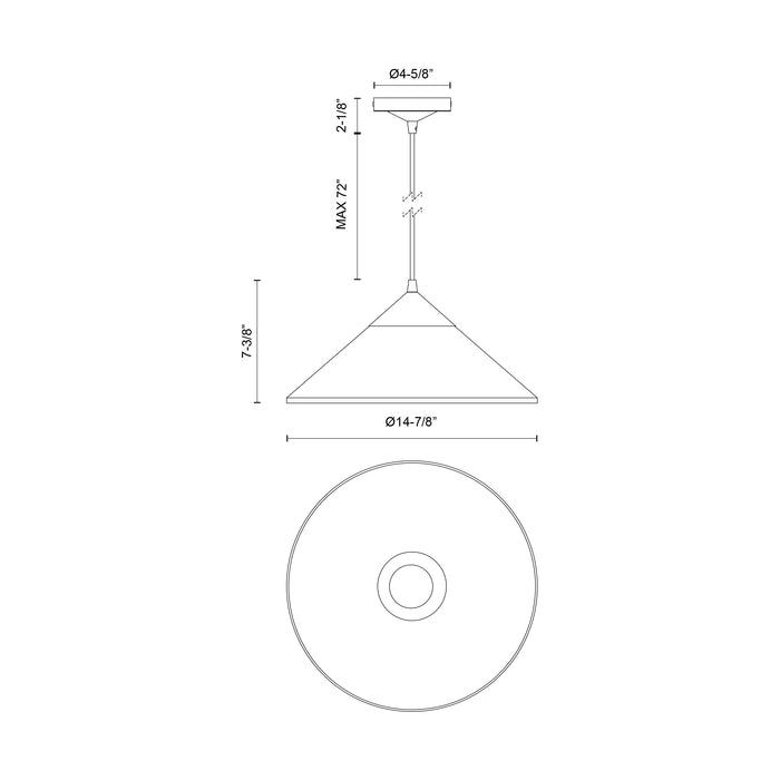 Mauer 15-in Steel Pendant