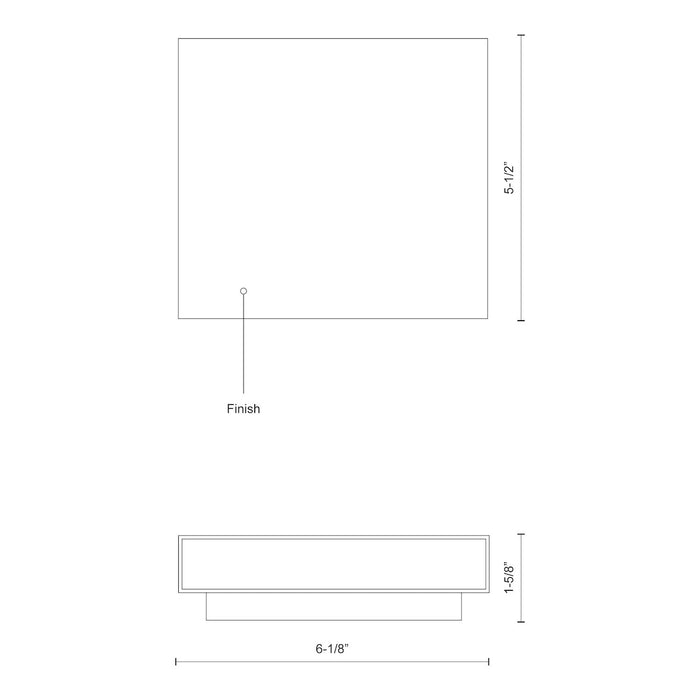 Mica 6-in Aluminum Up & Down Wall Light
