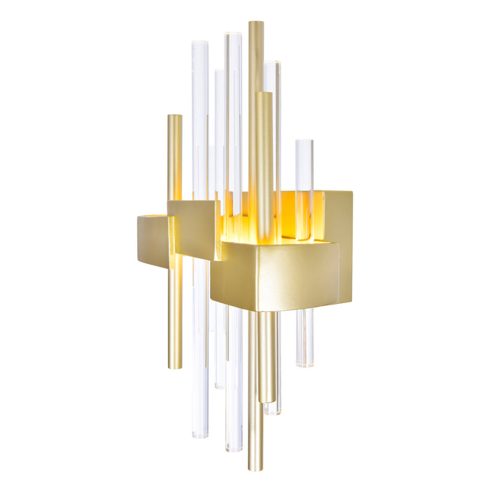 Millipede Wall Lights Satin Gold LED