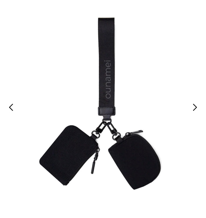 Mini nylon pouch wristlet