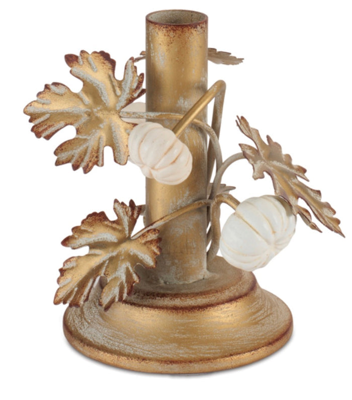 MINI PUMPKIN TAPER CANDLE HOLDER